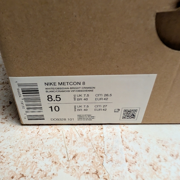 NIKE Metcon 8 Sneakers Mens 8.5 And Women's Size 10 - Picture 6 of 6